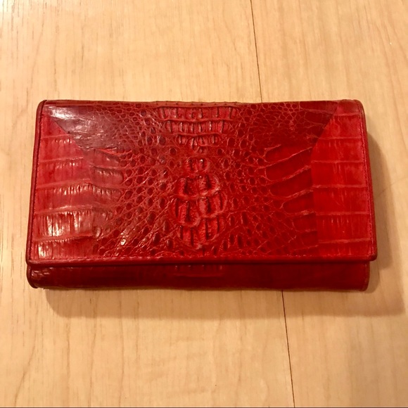 Genuine crocodile red wallet - Picture 1 of 5